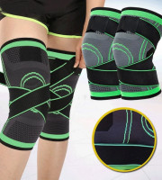 Knee Compression Sleeve With Patella Stabilizer Solid Straps (1 pair)